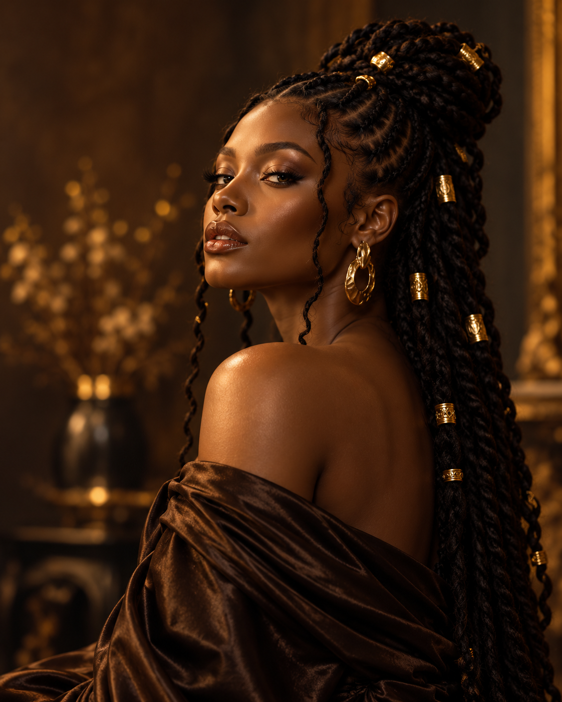 Avant — cheveux naturels au repos